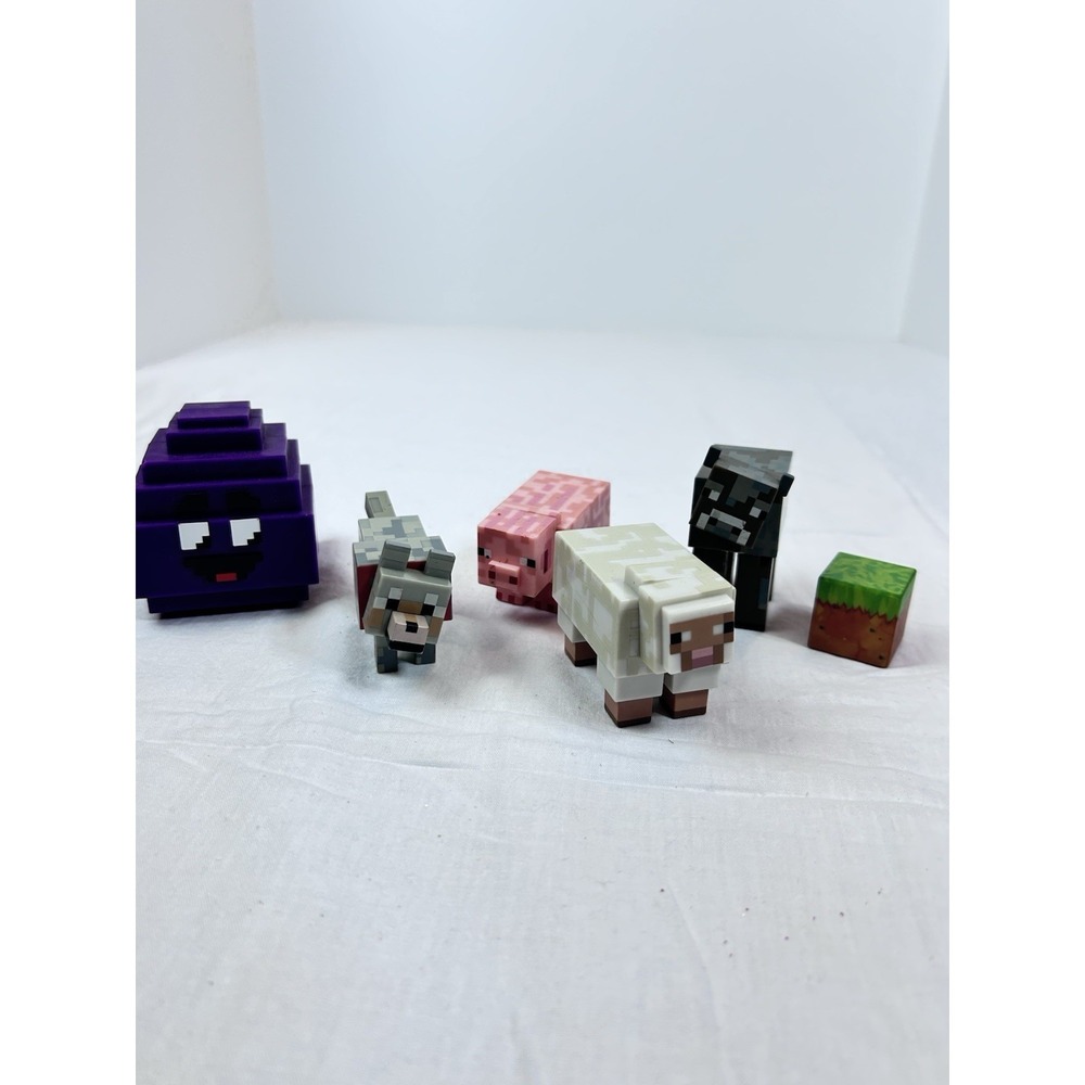 minecraft minifigures Animals Mojang Lot x4 Sheep Pig Dog Cow‎